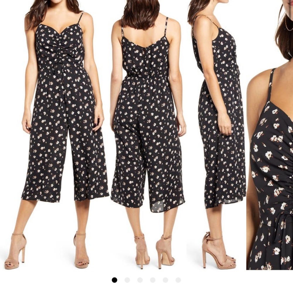 Black floral jumpsuit size small